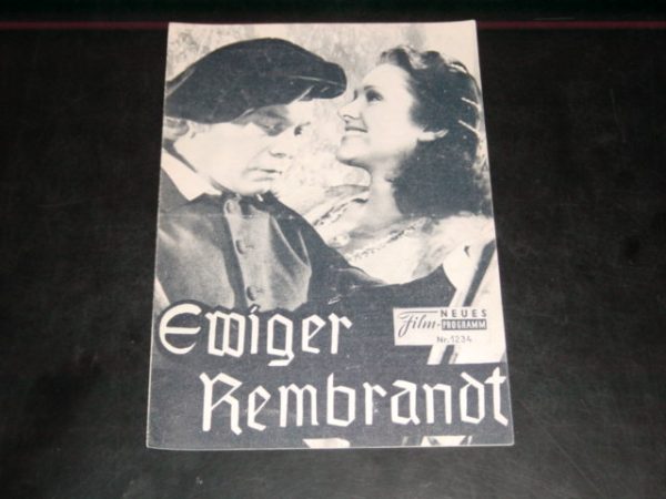 1234: Ewiger Rembrandt (Hans Steinhoff) Ewald Balser, Herta Feiler, Michael Tacke, Gisela Uhlen, Elisabeth Flickenschild, Theodor Loos, Aribert Wäscher, Paul Henckels, Hildegard Grete, Wilfried Seyferth, Rolf Weih, Clemens Hasse, Helmut Weiss, Heinrich S