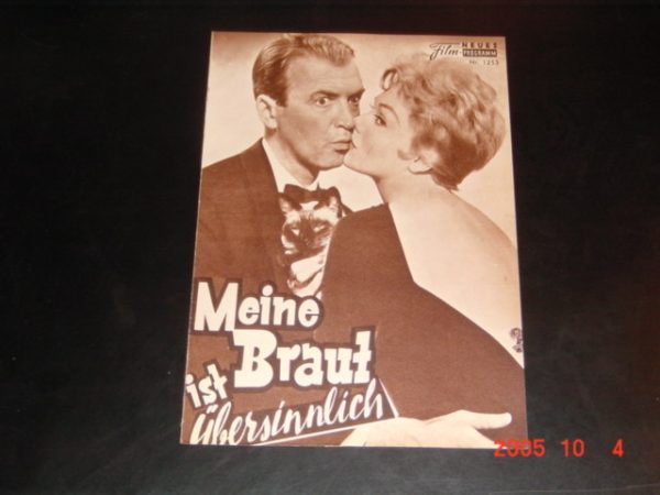 1253: Meine Braut ist Übersinnlich (Richard Guine) James Stewart, Kim Novak, Jack Leminon, Ernie Kovacs, Hermione Gingold, Elsa Lancaster, Janice Rule, Philippe Clay, Back Nelson, Howard McNear, Wolfe Barzeli, Joe Barry, Gail Bonney, Monty Ash