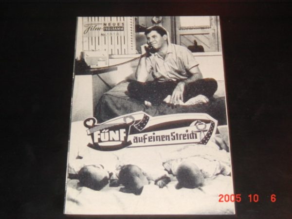 1318: Fünf auf einen Streich (Frank Tashlin) Jerry Lewis, Marilyn Maxwell, Connie Stevens, Baccaloni, Reginald Gardiner, Hans Conried, Ida Moore, Gary Lewis, Judy Franklin, Isobel Elsom, Alex Geary