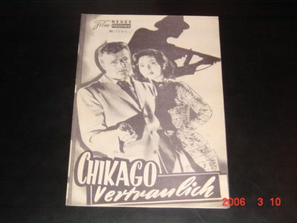 1334: Chikago Vertraulich (Sidney Salkow) Brian Keith, Beverly Garland, Dick Foran, Beverly Tyler, Elisha Cook, Paul Langton, Tony George, Douglas Kennedy, Gavin Gordon, Jack Lambert, John Morley, Bud Lewis