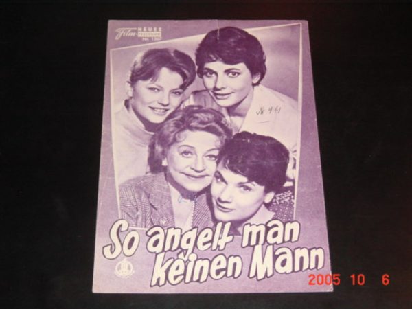 1367: So angelt man keinen Mann (Hans Deppe) Karin Dor, Karin Baal, Grethe Weiser, Sabine Eggerth, Erik Schumann, Peter Vogel, Bruno Fritz, Erica Beer, Walter Giller, Fritz Rémond, Walter Ambrock, Michael Verhoeven, Ruth Nombach, Willi Rose