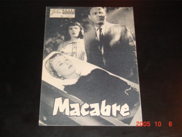 1371: Macabre (William Castle) William Prince, Jim Backus, Ellen Corby, Jacqueline Scott, Philip Tonge, Susan Morrow, Christine White, Linda Guderman, Jonathan Kidd