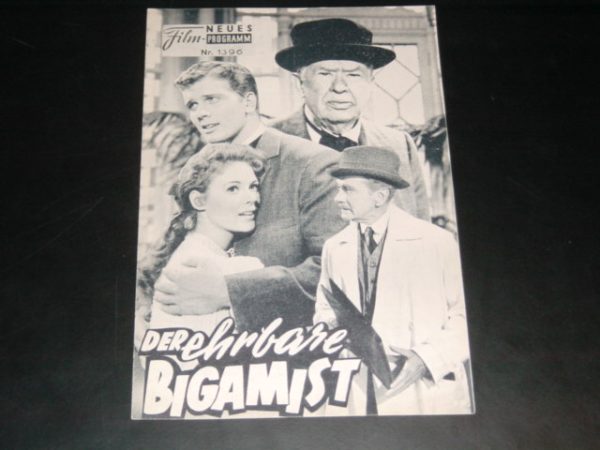 1396: Der ehrbare Bigamist (Charles Brackett) Clifton Webb, Jill St. John, Dorothy McGuire, Charles Coburn, Ron Ely, Ray Stricklyn, David Nelson, Dorothy Stickney, Larry Gates, Richard Deacon, Doro Marande