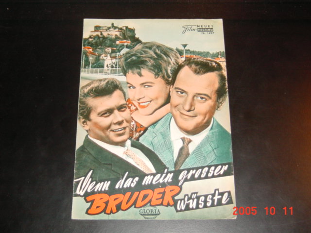 1497: Wenn das mein grosser Bruder wüsste (Eric Ode) Conny Froboess, Fred Bertelmann, Peter Weck, Wolf Martini, Margit Saad, Peter Vogel, Rudolf Platte, Hilde Volk, Christine Nielsen, Lola Kneidinger, Peter Giger, Gustav Weishappel, Elisabeth Stiepel, Ina