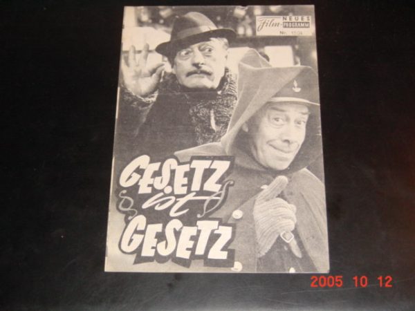 1504: Gesetz ist Gesetz (Christian Jaque) Fernandel, Toto, Noel Roquevert, René Genin, Albert Dinan, Henri Crémieux, Anna Maria Lucioni, Nino Besozzi