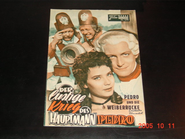 1579: Pedro und die Weiberröcke (Wolfgang Becker) Boy Gobert, Corny Collins, Rolf Wanko, Kurt Großkurth, Carlos Thompson, Hubert von mayerinck, Ursula Borsodi, Loni Heuser, Helga Martin, Werner Stock, Horst Beck, Peter Lehmbrock