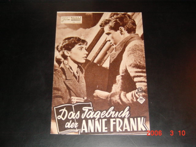 1592: Das Tagebuch der Anne Frank (George Stevens) Shelley Winters, Millie Perkins, Joseph Schildkraut, Richard Beymer, Gusti Huber, Lou Jacobi, Diane Baker, Douglas Spencer, Dody Heatn, Ed Wynn