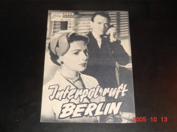 1656: Interpol ruft Berlin (Gerald Thomas) John Mills, Lionel Jefferies, Lisa Deniely, Noelle Middleton, Derek Farr, Rene Ray, Roland Colver, David Williams, Mervyn Johns, Wilfred Hyde