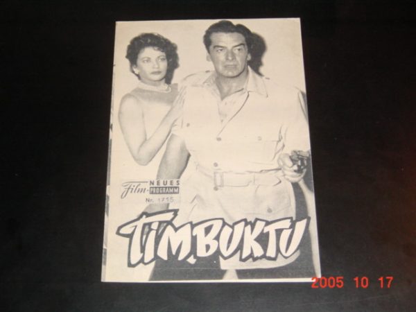 1715: Timbuktu (Jacques Tourneur) Yvonne de Carlo, Victor Mature, George Dolenz, John Dehner, Marcia Henderson, James Foxx, Leonard Mudie, Paul Wexler, Robert Clarke, Willard Sage