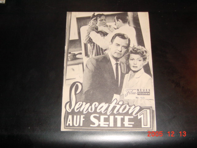 1834: Sensation auf Seite 1 (Clifford Odets) Rita Hayworth, Anthony Franciosa, Gig Young, Sanford Meisner, Mildred Dunnock, Katherine Squire, Hugh Griffith, Robert Burton, Raymond Greenleaf, Biff Elliot, Jay Adler, Alfred Ryder