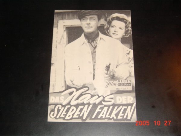 1887: Das Haus der sieben Falken (Richard Thorpe) Robert Taylor, Nicole Maurey, Linda Christian, Donald Kossoff, Eric Pohlmann, Philo Hauser, Gerard Heinz, Paul Hardmuth, Lily Kann, Richard Shaw, Guy Deghy, Peter Welch, Andre van Gyseghem, Leslie Weston,