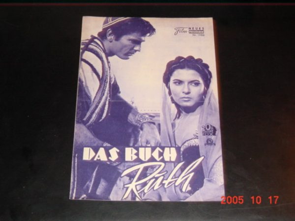1986: Das Buch Ruth (Henry Koster) Stuart Whitman, Tom Tyron, Peggy Wood, Viveca Lindfors, Jeff Morrow, Elana Eden, Thayer David, Les Tremayne, Eduard Franz, Leo Fuchs, Lili Valenty, John Gabriel, Ziva Rodann, Basil Ruysdael, John Banner