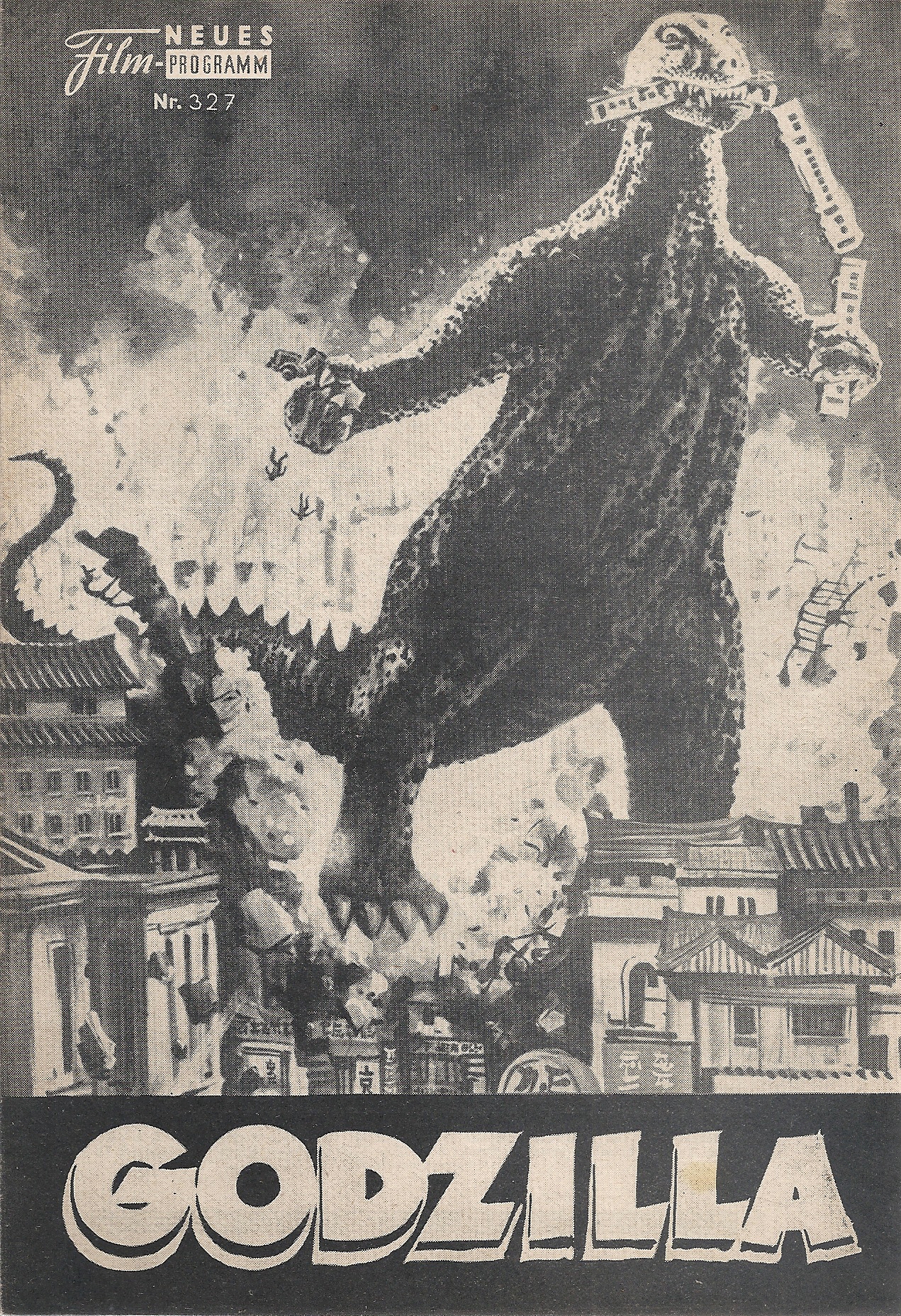 327: Godzilla (Inoshiro Honda) Momoko Kawauchi, Akira Takarada, Fujuki Murakami, Akihiko Hirata, Takashi Shumura, Sachio Sakai, Toranosuke Ogawa, Rem Yamamota u. a.