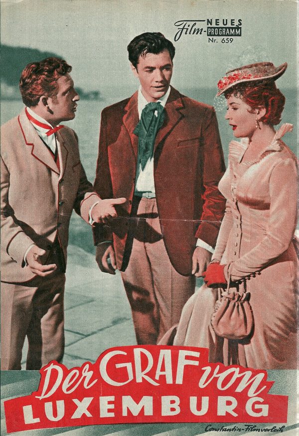 659: Der Graf von Luxemburg (Werner Jacobs) Gunther Philipp, Gerhard Riedmann, Renate Holm, Gustav Knuth, Alice und Ellen Kressler, Susi Nicoletti, Hans Olden, Theodor Damegger, Hugo Lindinger, Georg Wanke, Clarissa Stolz, Gustl Weisshappel, Herbert Weiss