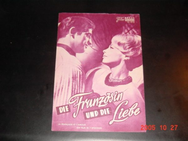 2112: Die Französin und die Liebe (Jean Delannoy) Jean - Paul Belmondo, Annie Sinigaglia, Roger Pierre, Sophie Demarets, Pierre Mondy, Martine Lambert, Bibi Morat, Pierre Jean Vaillard, Jacqueline Porel, Darry Cowl, Dany Robin, Paul Meurisse, Jean-Paul Be