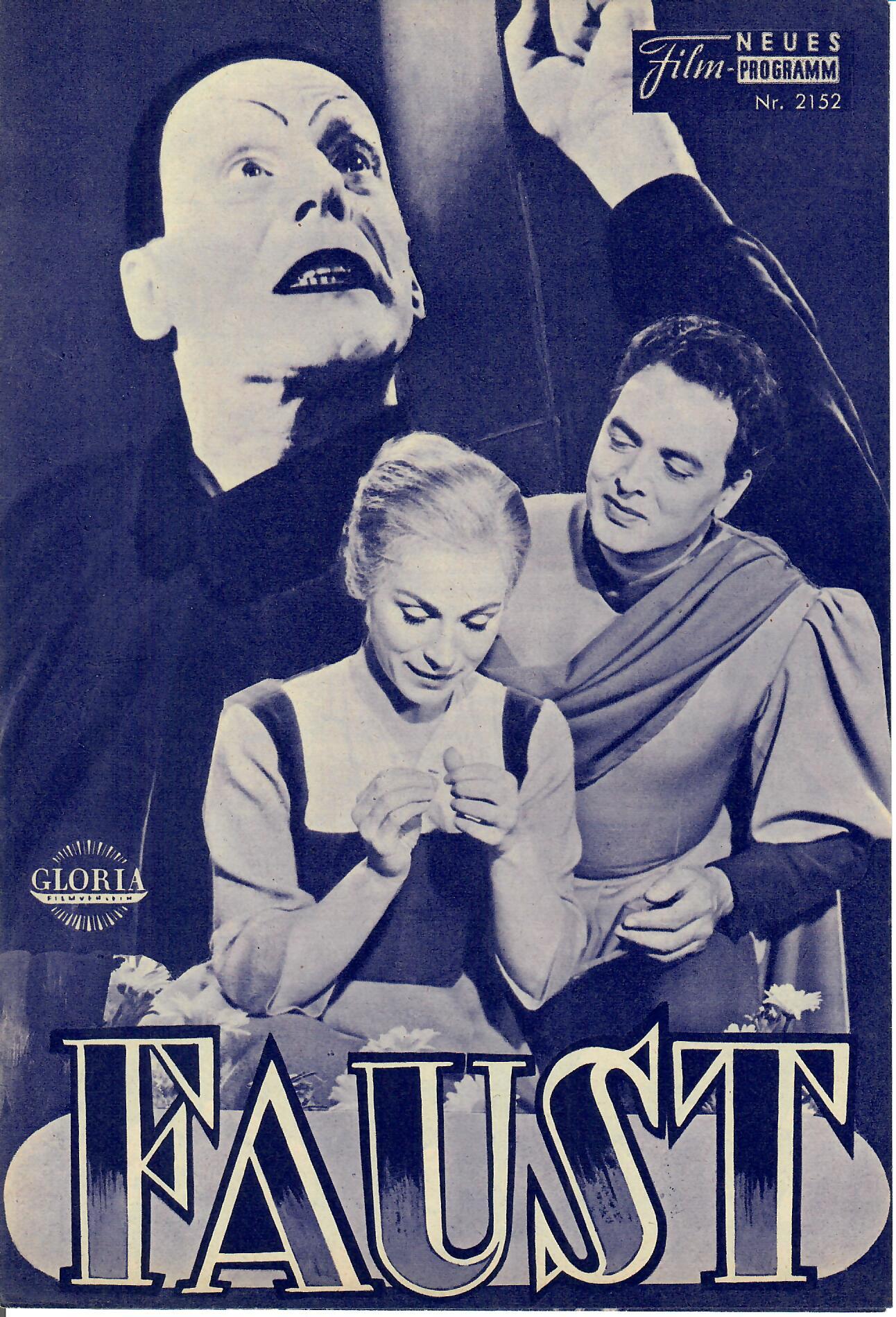 2152: Faust ( Goethe ) Will Quadflieg, Gustaf Gründgens, Ella Büchi, Elisabeth Flickenschildt, Hermann Schomberg, Eduard Marks, Max Eckard, Uwe Friedrichsen, Heinz Reincke, Hans Irle, F. C. Beckhaus, K. H. Wüpper, Heidi Leupolt, Gustl Busch