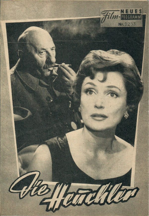 2283: Die Heuchler (Max Michel) Heinrich Gretler, Claude Farell, Helen Vita, Heinz Woester, Pierre Dudan, Elisabeth Roth, C. F. Vaucher, Franz Matter, Hazy Osterwald jr.