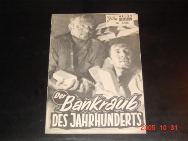 2286: Der Bankraub des Jahrhunderts (The day they robbed the Bank of England) (John Guillermin) Aldo Ray, Peter O´Toole, Elizabeth Sellars, Hugh Griffith, Kieron Moore, AlbertSharpe, Joseph Tomelty, Wolf Frees, John Le Mesurier, Andrew Keir, Miles Malleso