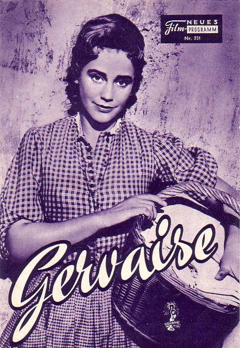 231: Gervaise (Rene Clement) Maria Schell, Francois Perier, Suzy Delair, Armand Mestral, Mathilde Casadessus, Jacques Hilling, Jacques Harden, Ariane Lancell, Andre Wasley, Amedee, Jony Holt