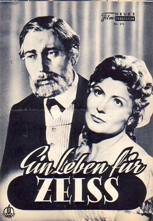 273: Ein Leben für Zeiss (Wolfgang Schleif) Winnie Markus, Carl Raddatz, Margit Saad, Werner Hinz, Dietmar Schönherr, Camilla Spira, Harry Hardt, Heinz Engelmann, Kurt Waitzmann, Paul Dahlke, Viktoria von Ballasko, Holger Hagen