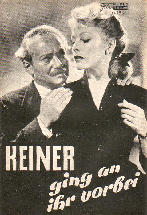 275: Keiner ging an ihr vorbei (Ken Hughes) Arlene Dahl, Phil Carey, Herbert Marshall, Michael Goodliffe, David Kossoff, Marvin Kane, Gilbert Winfield, Patrick Allen, Ralph Truman, Faith Brook, Alastair Hunter, Larry Cross, Jacques Brunius