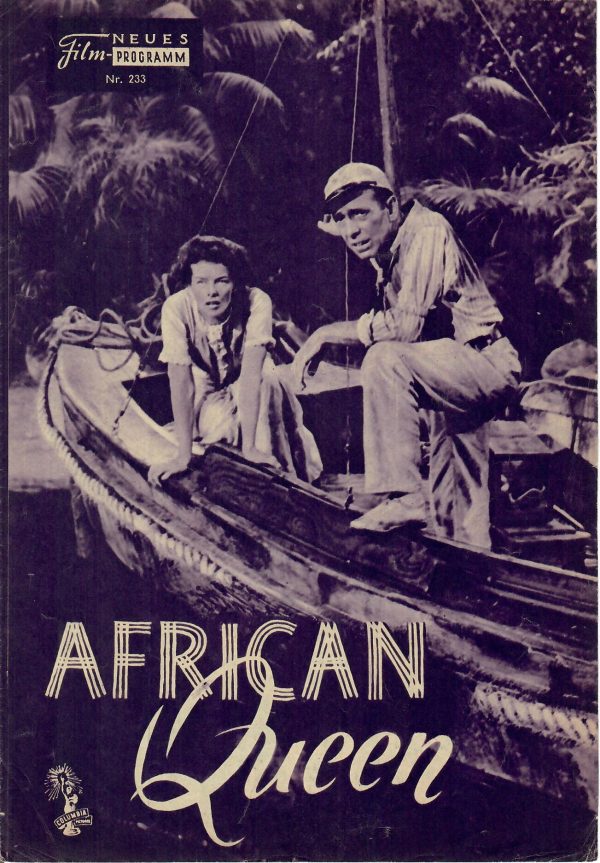 233: African Queen (Schicksal am Olanga-Fluss) (John Huston) Humphrey Bogart, Katharine Hepburn, Robert Morley, Peter Bull, Theodore Bikel, Walter Cotell, Gerald Onn