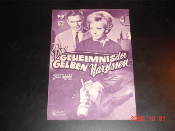 2364: Das Geheimnis der gelben Narzissen (Akos von Rathony) Klaus Kinski, Ingrid voan Bergen, Albert Lieven, Jan Hendriks, Marius Goring, Peter Illing, Walter Gotell, Christpher Lee