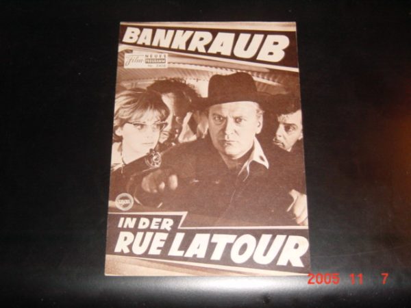 2406: Bankraub in der Rue Latour (Curd Jürgens) Klaus Kinski, Fritz Rémond, Peer Schmidt, Ingeborg Schöner, Christiane Nielsen, Inge Brandenburg, Charles Regnier, Carl Lange, Ursula Herking, Tania Corvin, Herbrt Weißbach, Bum Krüger, Otto Stern, Almuth Be