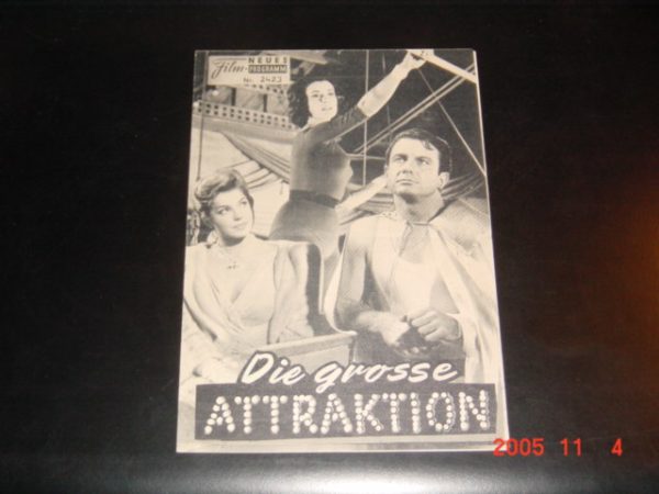 2423: Die große Attraktion (James B. Clark) Esther Williams, Cliff Robertson, Nehmiah Persoff, Robert Vaughn, Carol Christensen, David Nelson, Franco Andrei, Margia Dean, Kurt Pecher, Renate Mannhardt, Peter Capell