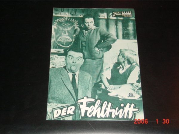 2433: Der Fehltritt (Charles Walters) Shirley MacLaine, Laurence Harvey, Jack Hawkins, Nobu McCarthy, Ronald Long, Norah Howard, Juano Hernandez, Edmund Vargas, Neil Woodward, Lisa Sitjar, Alan Roberts