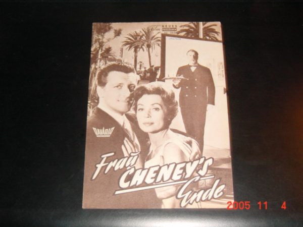 2438: Frau Cheneys Ende (Franz Josef Wild) Lilli Palmer, Willy Birgel, Carlos Thompson, Martin Held, Francoise Rosay, Maria Sebaldt, Wolfgang Kieling, Gisela FIscher, Friedrich Schönfelder, Ann Smyrner, Andreas Blum, Nora Minor, Wolfgang Völz, Horst Neum