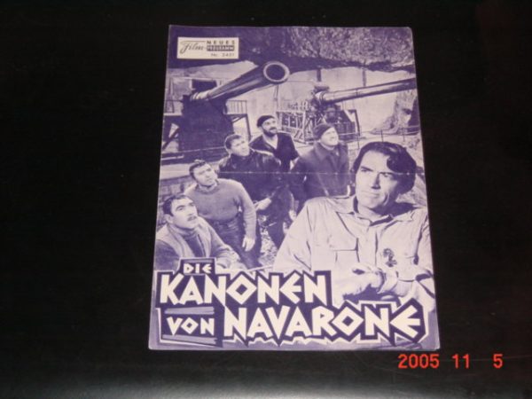 2451: Die Kanonen von Navarone ( J. Lee Thompson ) Gregory Peck, Anthony Quinn, David Niven, Stanley Baker, Anthony Quayle, James Darren, Irene Papas, Gia Scala, James Robertson-Justice
