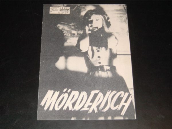 2457: Mörderisch ( William Castle ) Glenn Corbett, Patricia Breslin, Jean Arles, Eugenie Leontovich, Alan Bunce, Richard Rust, James Westerfield, Gilbert Green, Wolfe Barzell, Hope Summers, Teri Brooks, Ralph Moody, Joe Forte