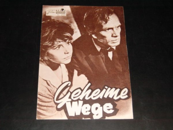 2507: Geheime Wege ( Phil Karlson ) Senta Berger, Richard Widmark, Sonja Ziemann, Charles Regnier, Walter Rilla, Howard Vernon, Heinz Moog, Hubert von Meyerinck, Oskar Wegrostek, Stefan Schnabel, Elisabeth Neumann-Viertel, Helmuth Janatsch, John Horsley,