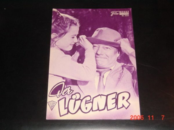 2541: Der Lügner ( Ladislao Vajda ) Heinz Rühmann, Annemarie Düringer, Julia Follina, Bandine Ebinger, Gustav Knuth, Werner Hinz, Siegfried Wischnewski, Joachim Wolff, Werner Schumacher, Joseph Offenbach,Adolph Hansen, Erna Nitter