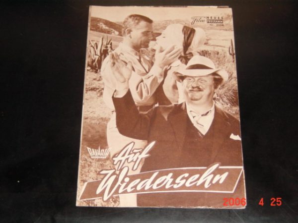 2606: Auf Wiedersehn ( Harald Philipp ) Gert Fröbe, Elke Sommer, Joachim Fuchsberger, Günther Pfitzmann, Werner Peters, Margot Eskens, Heinz Weiss, Kurd Pieritz, Fritz Tillmann, Stanislav Ledinek, Hans W. Hamacher, Peter Capell, Heinrich Gies, Louis Arms