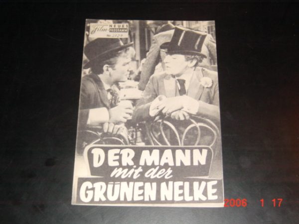 2729: Mann mit der Grünen Nelke (The Man With The Green Carnation) (Ken Hughes) Peter Finch, James Mason, Yvonne Mitchell, Nigel Patrick, Lionel Jeffries, John Fraser, Sonja Dresdel, Maxine Audley, James Booth, Emry Jones, Lloyd Lamble, Paul Rogers, Ian F