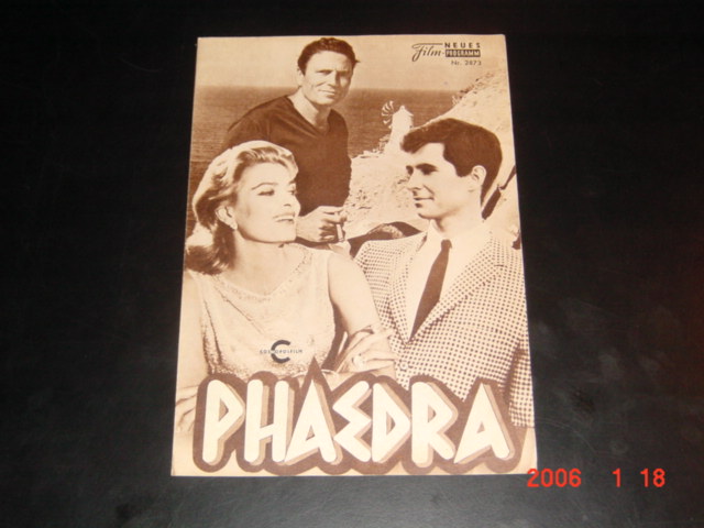 2873: Phaedra (Jules Dassin) Melina Mercouri, Anthony Perkins, Raf Vallone, Elizabeth Ercy, Olympia Papaduca, Georges Saris, Andreas Phillipides