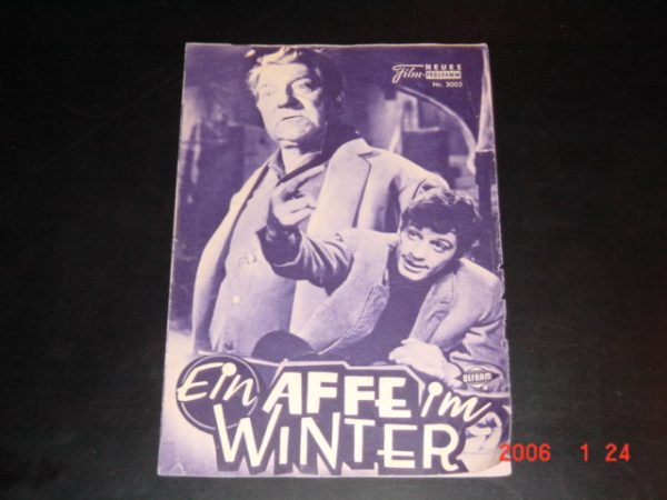 3005: Ein Affe im Winter (Henri Verneuil) Jean Paul Belmondo, Jean Gabin, Suzanne Flon, Paul Frankeur, Hella Petri, Noel Roquevert, Gabrielle Dorziat