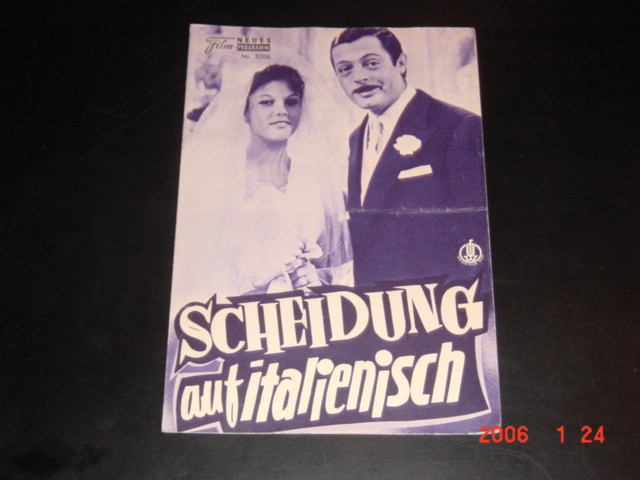 3006: Scheidung auf Italienisch (Pietro Germi) Marcello Mastroianni, Daniela Rocca, Stefania Sandrelli, Leopold Trieste, Odoardo Spadora, Rita Girelli, Pietro Tordi, Angela Cardile, Bianca Castangnetta, Lando Buzzanca, Laura Tomiselli, Ugo Torrente