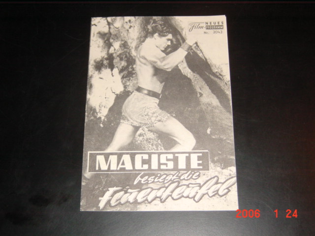 3043: Maciste besiegt die Feuerteufel (Amerigo Anton) Kirk Morris, Cathia Car, Ljuba Bodin, Aldo Bufilandi, Carla Calo, Casare Fantoni, Guilio Donnini, Attilio Dottesio, Bruno Tocci