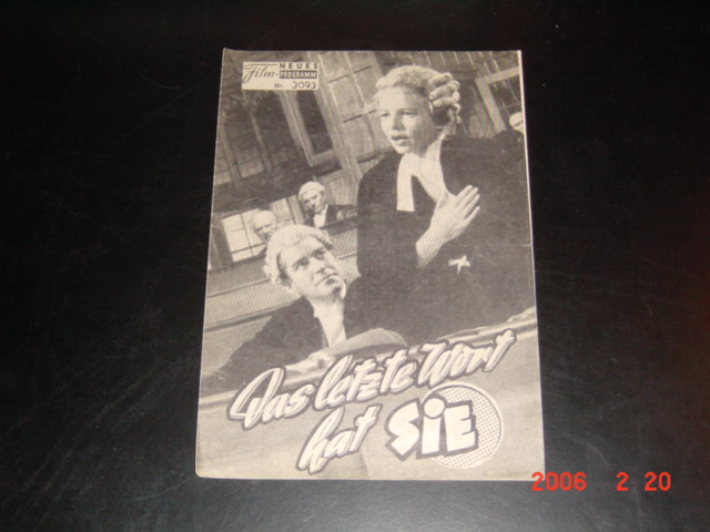 3093: Das letzte Wort hat Sie (Ralph Thomas) Michael Craig, Mary Peach, James Robertson Justice, Brenda de Banzie, Ron Moody, Liz Fraser, Roland Culver
