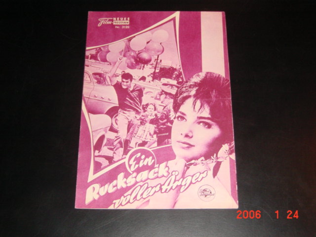 3120: Ein Rucksack voller Ärger ( Norman Jewison ) Tony Curtis, Suzanne Pleshette, Phil Silvers, Claire Wilcox, Larry Storch, Howard Morris, Edward Andrews, Stubby Kaye, Warren Stevens, Mary Murphy, Kevin McCarthy, Karen Steele, Tom Reese, Gregg Palmer