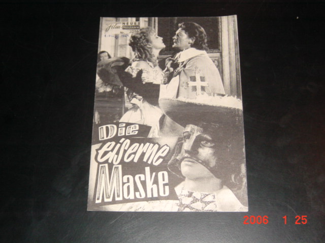 3216: Die eiserne Maske (Henri Decoin) Jean Marais, Claudine Oger, Jean Francois Poron, Ernico Maria Salerno, Giselle Pascal, Germaine Montero, Sylva Koszina, Jean Lara, Jean Rochefort