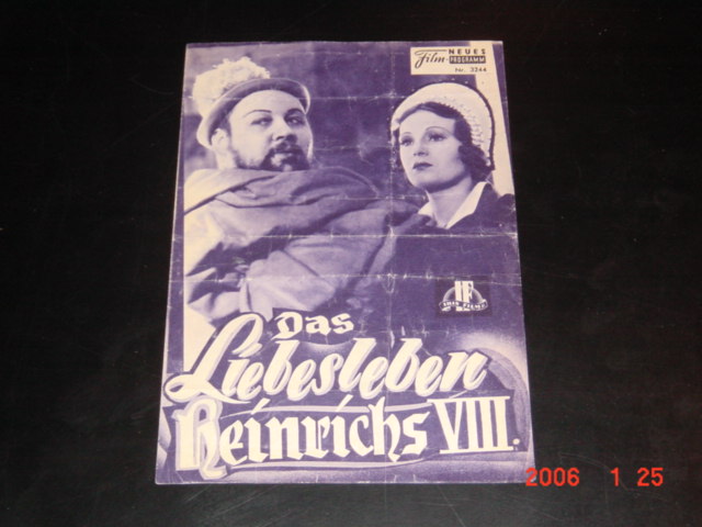 3244: Das Liebesleben Heinrichs VIII (Alexander Korda) Charles Laughton, Robert Donat, Lady Tree, Binnie Barnes, Elsa Lanchester, Merle Oberon, Franklyn Dyall, Wendy Barrie