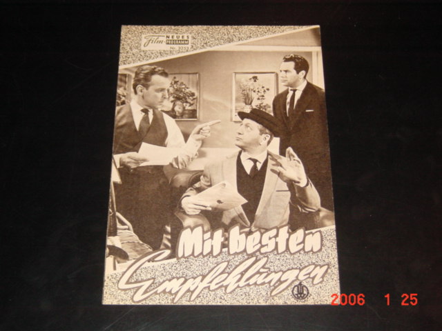 3253: Mit besten Empfehlungen (Kurt Nachmann) Trude Herr, Georg Thomalla, Adrian Hoven, Paul Dahlke, Jan Hendriks, Mady Rahl, Wera Frydtberg, Karin Heske, Günther Meisner, Otto Schmöle, Oskar Sima