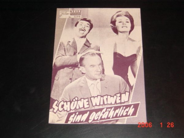 3299: Schöne Witwen sind gefährlich (Mario Zampi) Cyd Charisse, George Sanders, Ernie Kovacs, Kay Hammond, Bruno Barnabe, Reginald Beckwith, Marton Benson, Finlay Currie, Alvine Landone, Clelia Matania, Ron Moody