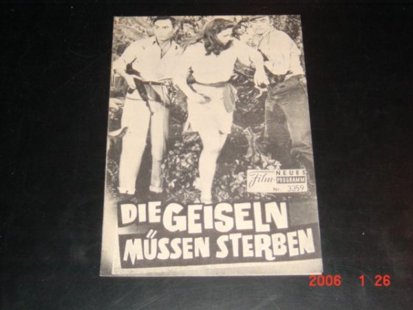 3359: Die Geiseln müssen sterben (Jack Warner, Jr.) John Ireland, Everett Sloane, Jo Morrow, Al Avalon, Carl Esmond, Howard Caine