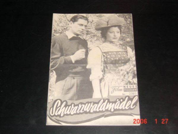 3385: Schwarzwaldmädel (Hans Deppe) Sonja Ziemann, Rudolf Prack, Trude Wilke-Rosswog, Fritz Kampers, Lucie Englisch, Kurt Zehe, Gretl Schörg, Walter Müller, Ernst Waldow, Hans Richter