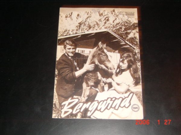 3391: Bergwind (Eduard von Borsody) Hans von Borsody, Wolf Albach - Retty, Alwy Becker, Reinhard Kolldehoff, Shao Fang Chen, Hubert Chaudoir, Norbert Scharnagl, Marion Richter, Jutta Heinz, Otto Baier, Werner Haim, Eicke Konold